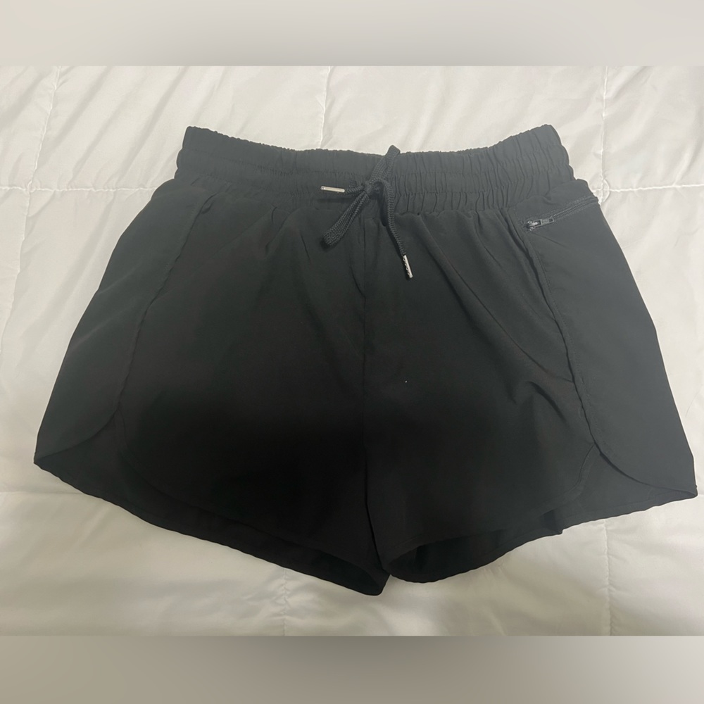 Women’s “blooming jelly” brand black athletic shorts from Amazon